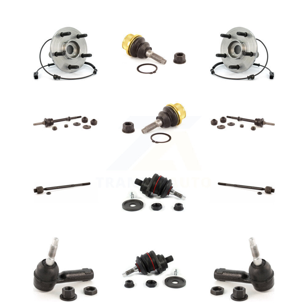 Bearing Upper Lower Ball Joint Outer Inner Tie Rod Link Front Kit (12Pc) For Ram