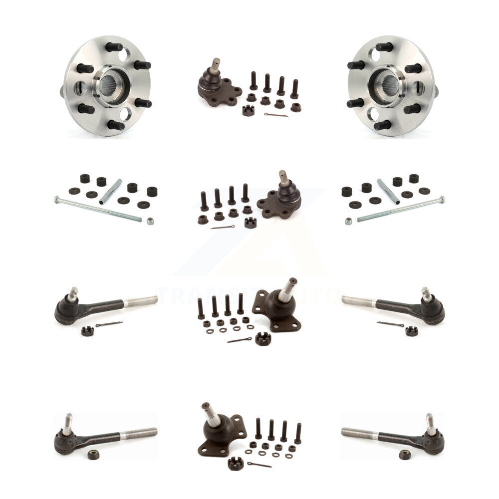 Bearing Upper Lower Ball Joint Outer Inner Tie Rod Link Front Kit (12Pc) For GMC