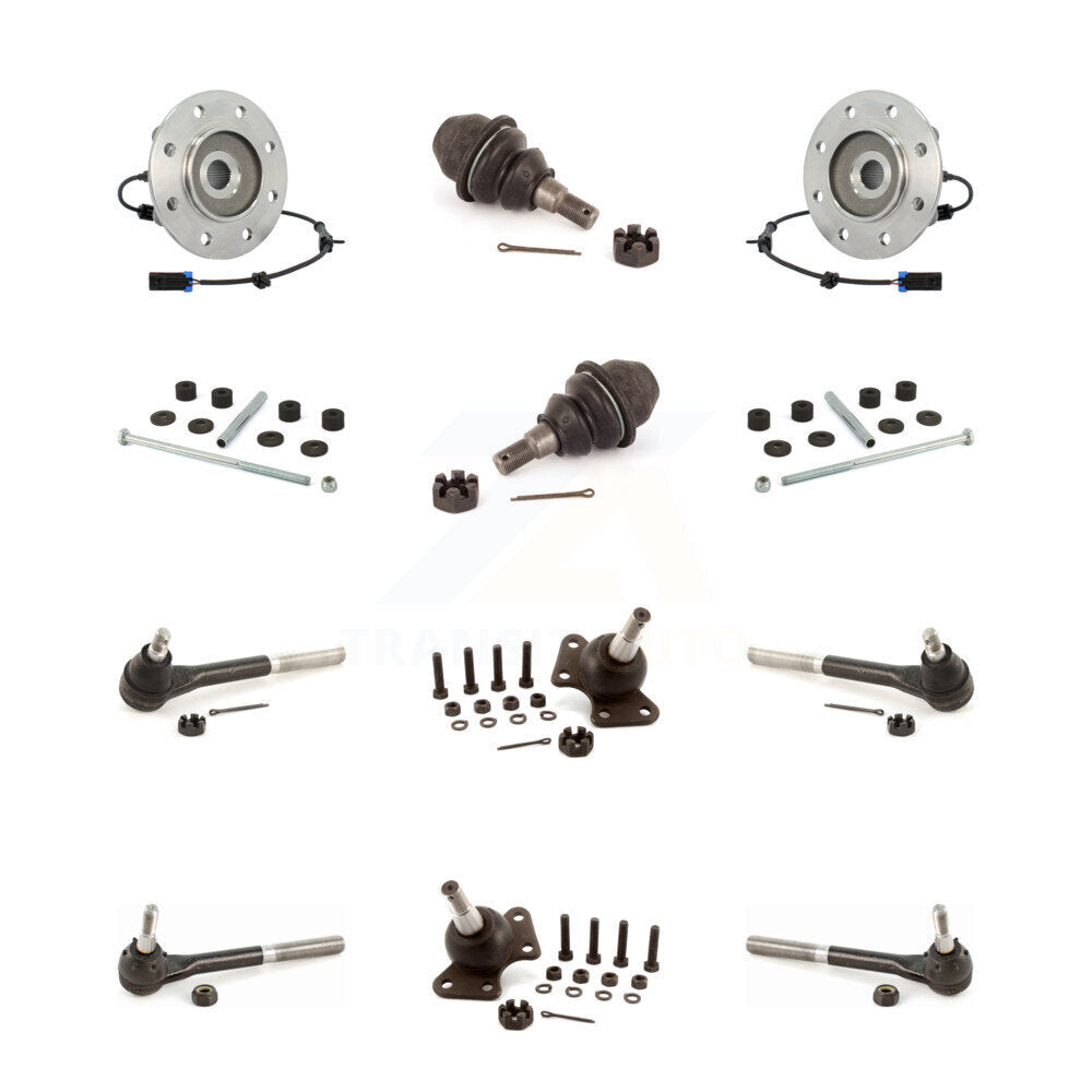 Bearing Upper Lower Ball Joint Outer Inner Tie Rod Link Front Kit (12Pc) For GMC