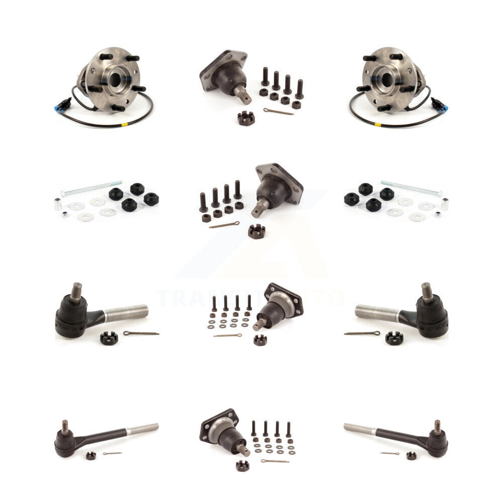 Bearing Upper Lower Ball Joint Outer Inner Tie Rod Link Front Kit (12Pc) For GMC