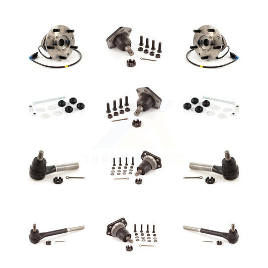 Bearing Upper Lower Ball Joint Outer Inner Tie Rod Link Front Kit (12Pc) For GMC