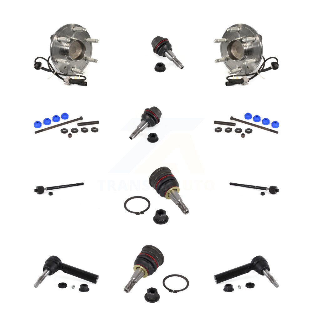 Bearing Upper Lower Ball Joint Outer Inner Tie Rod Link Front Kit (12Pc) For GMC