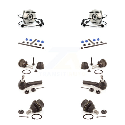 Hub Bearing Upper Lower Ball Joint Outer Tie Rod Link Front Kit (10Pc) For Ford