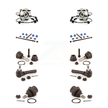 Hub Bearing Upper Lower Ball Joint Outer Tie Rod Link Front Kit (10Pc) For Ford