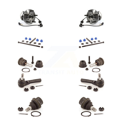 Hub Bearing Upper Lower Ball Joint Outer Tie Rod Link Front Kit (10Pc) For Ford