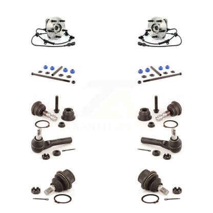 Hub Bearing Upper Lower Ball Joint Outer Tie Rod Link Front Kit (10Pc) For Ford