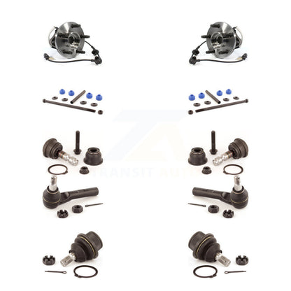 Hub Bearing Upper Lower Ball Joint Outer Tie Rod Link Front Kit (10Pc) For Ford