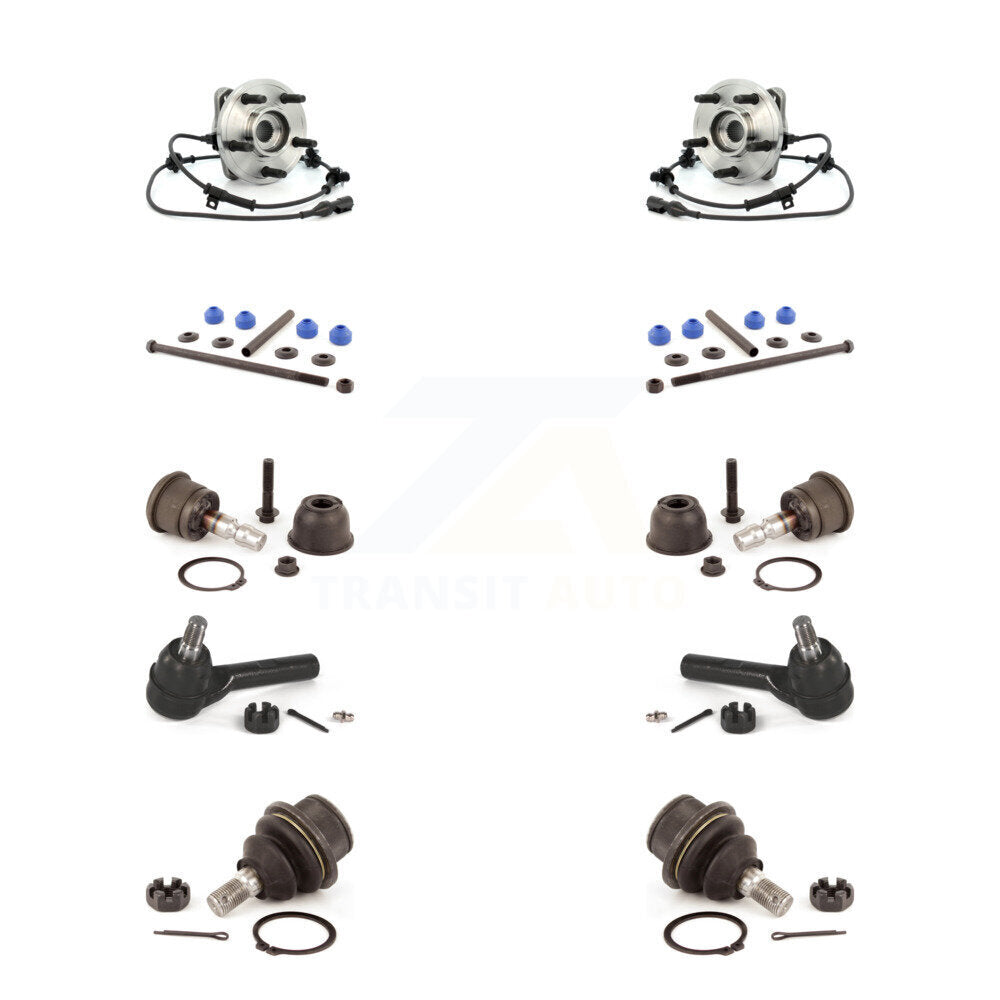 Bearing Upper Lower Ball Joint Outer Tie Rod Link Front Kit (10Pc) For Ford Trac