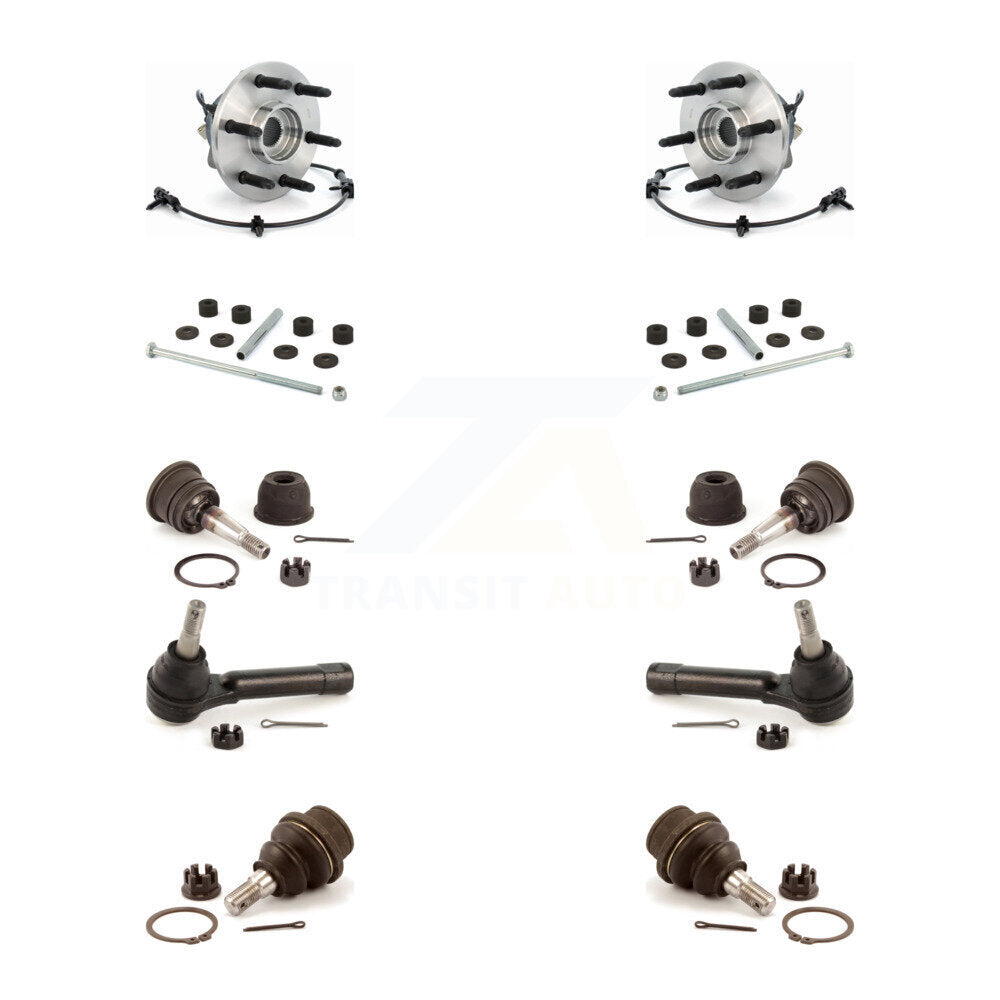 Bearing Upper Lower Ball Joint Outer Tie Rod Link Front Kit (10Pc) For Chevrolet