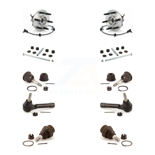 Bearing Upper Lower Ball Joint Outer Tie Rod Link Front Kit (10Pc) For Chevrolet