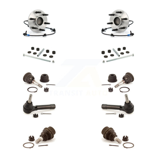 Bearing Upper Lower Ball Joint Outer Tie Rod Link Front Kit (10Pc) For Chevrolet