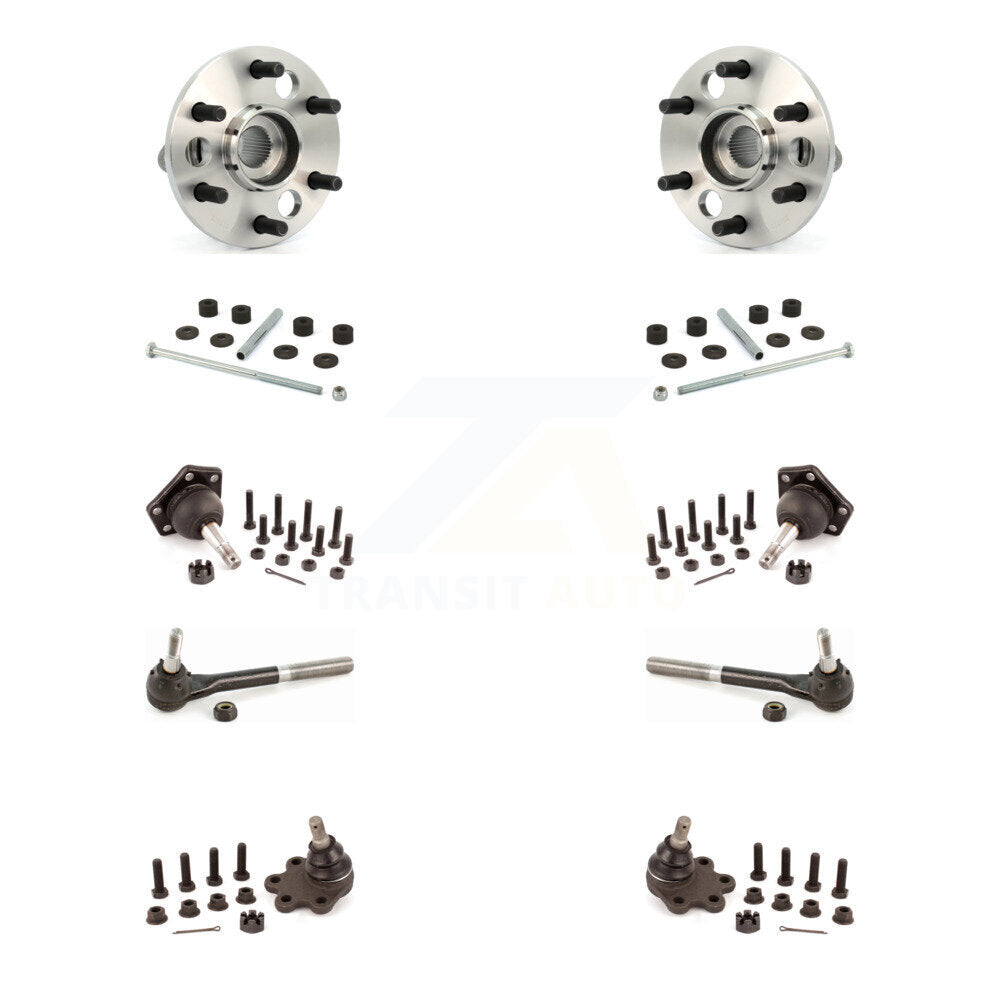 Bearing Upper Lower Ball Joint Outer Tie Rod Link Front Kit (10Pc) For K1500 GMC