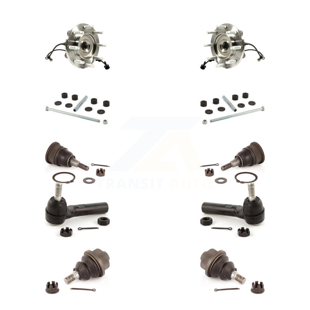 Bearing Upper Lower Ball Joint Outer Tie Rod Link Front Kit (10Pc) For GMC 2500