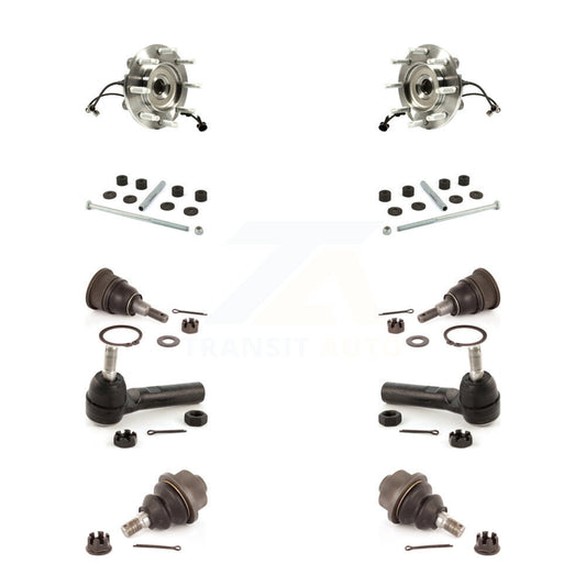 Bearing Upper Lower Ball Joint Outer Tie Rod Link Front Kit (10Pc) For GMC 2500