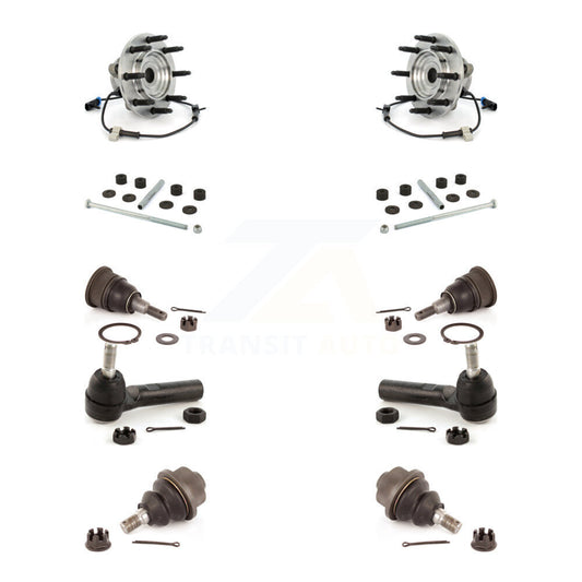 Bearing Upper Lower Ball Joint Outer Tie Rod Link Front Kit (10Pc) For GMC 2500