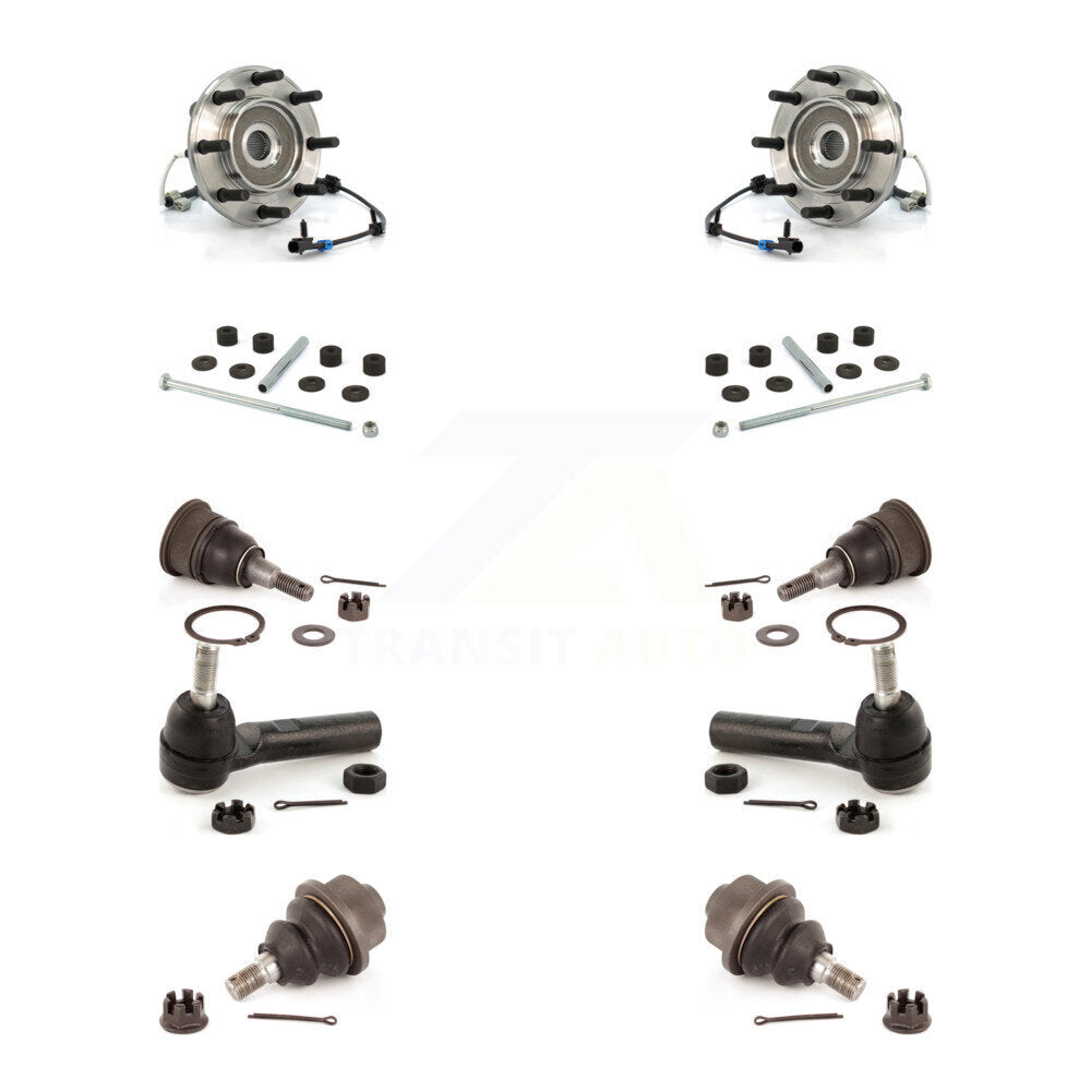 Bearing Upper Lower Ball Joint Outer Tie Rod Link Front Kit (10Pc) For Chevrolet