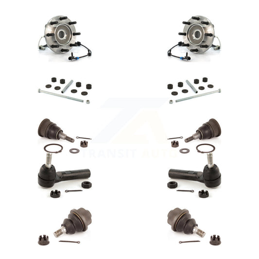 Bearing Upper Lower Ball Joint Outer Tie Rod Link Front Kit (10Pc) For Chevrolet