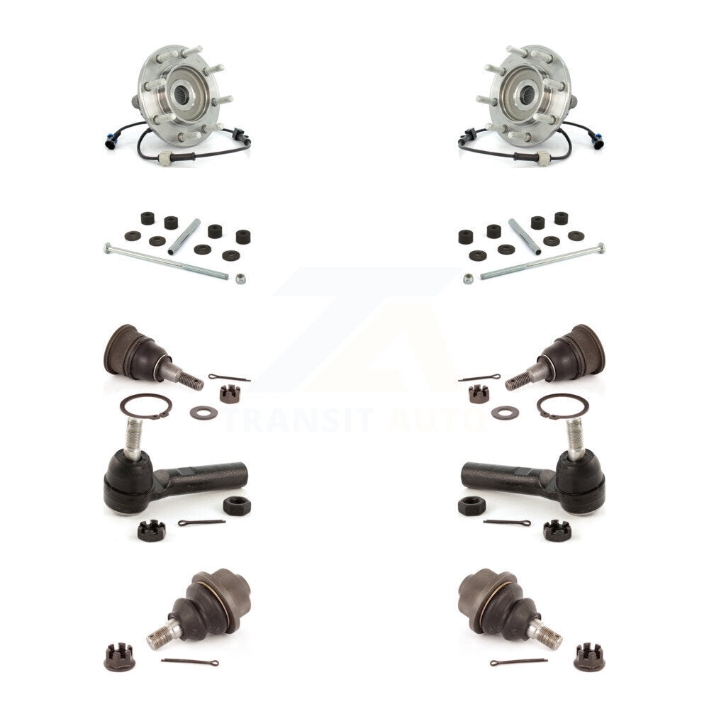 Bearing Upper Lower Ball Joint Outer Tie Rod Link Front Kit (10Pc) For Chevrolet