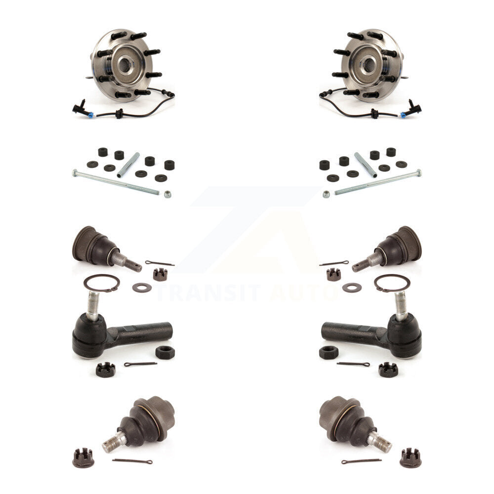 Bearing Upper Lower Ball Joint Outer Tie Rod Link Front Kit (10Pc) For Chevrolet