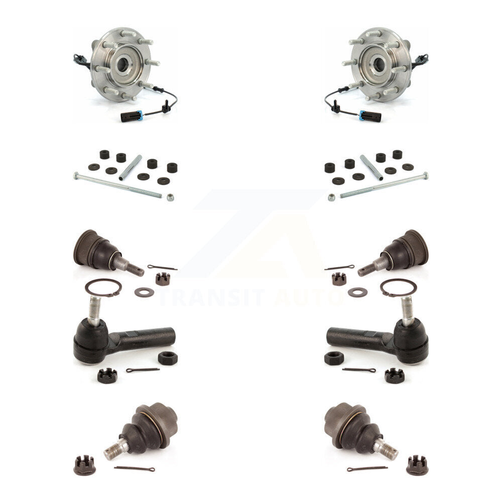 Bearing Upper Lower Ball Joint Outer Tie Rod Link Front Kit (10Pc) For GMC 3500