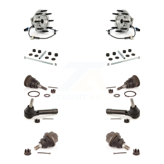 Bearing Upper Lower Ball Joint Outer Tie Rod Link Front Kit (10Pc) For Chevrolet