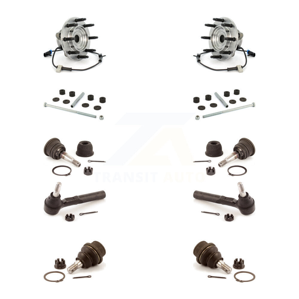 Bearing Upper Lower Ball Joint Outer Tie Rod Link Front Kit (10Pc) For Chevrolet