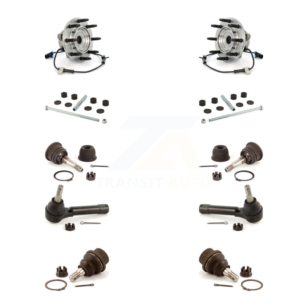Bearing Upper Lower Ball Joint Outer Tie Rod Link Front Kit (10Pc) For Chevrolet