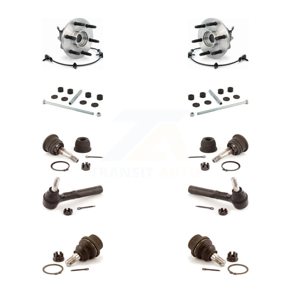 Bearing Upper Lower Ball Joint Outer Tie Rod Link Front Kit (10Pc) For Chevrolet