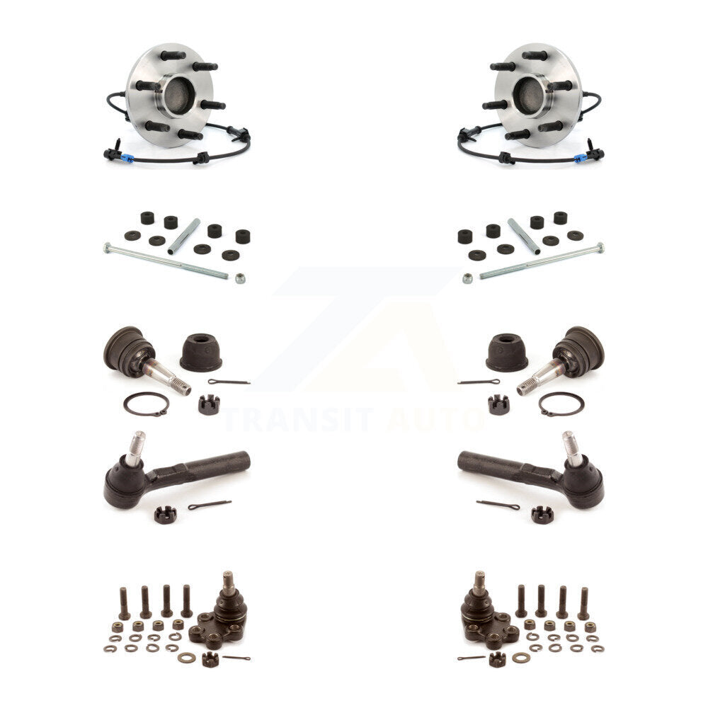 Bearing Upper Lower Ball Joint Outer Tie Rod Link Front Kit (10Pc) For Chevrolet