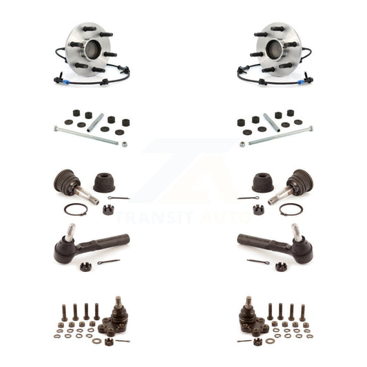 Bearing Upper Lower Ball Joint Outer Tie Rod Link Front Kit (10Pc) For Chevrolet