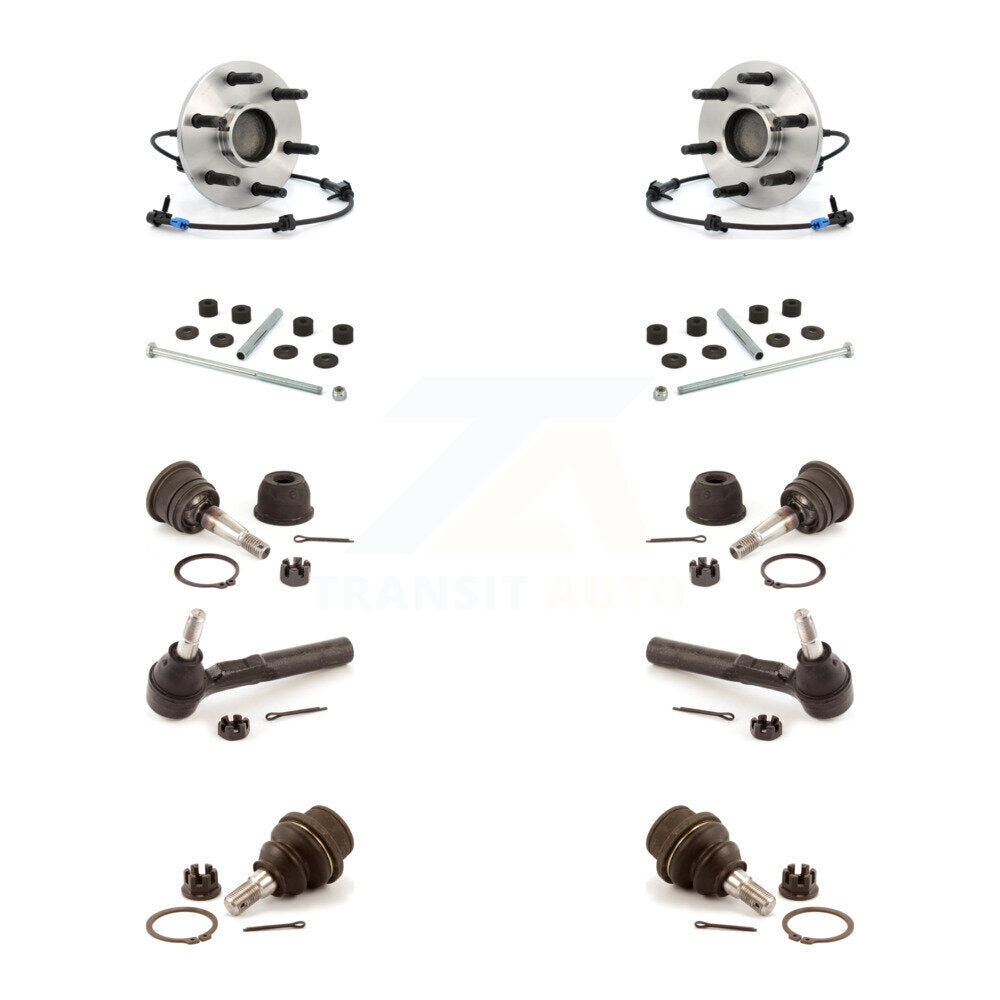 Bearing Upper Lower Ball Joint Outer Tie Rod Link Front Kit (10Pc) For Chevrolet