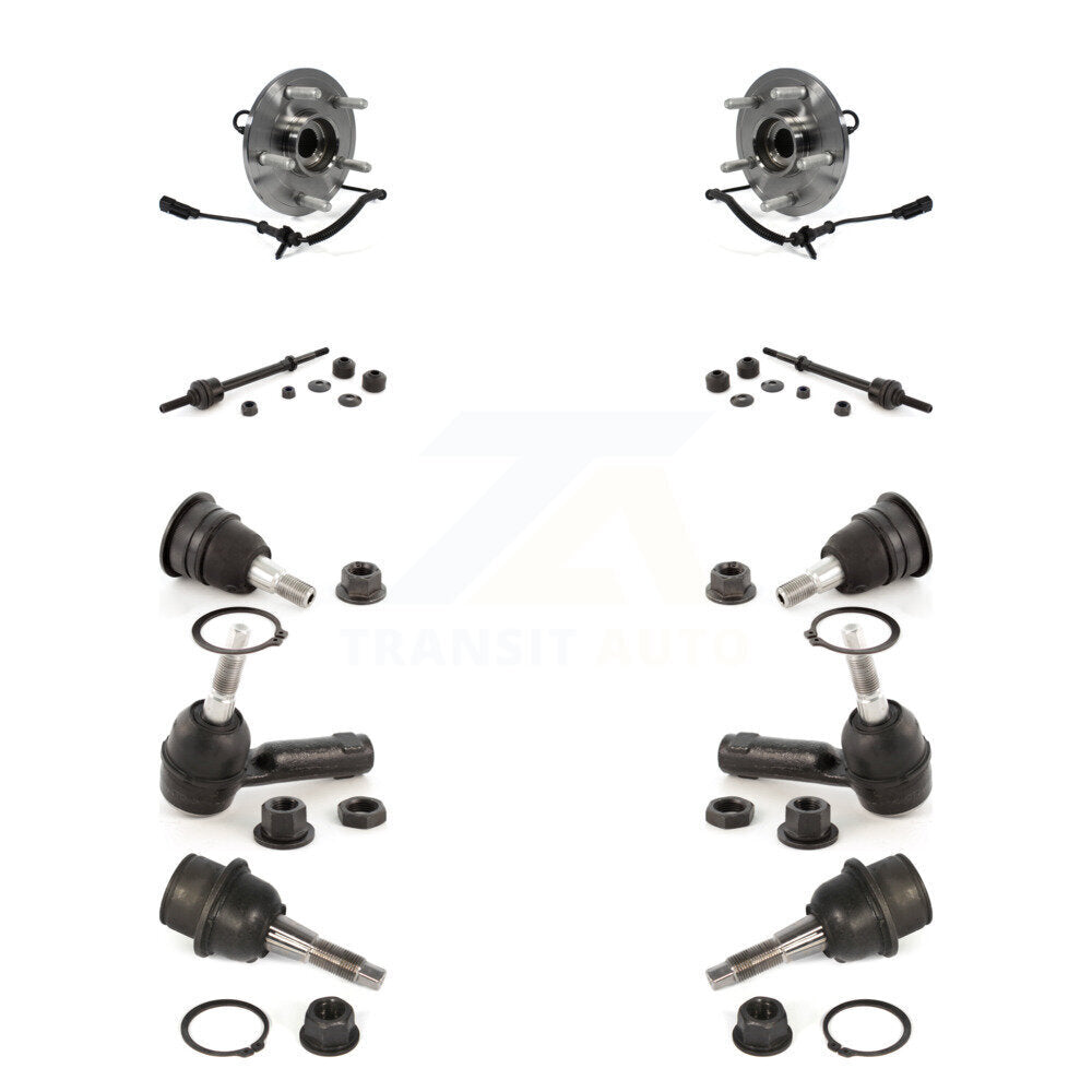 Bearing Upper Lower Ball Joint Outer Tie Rod Link Front Kit (10Pc) For Ram 1500
