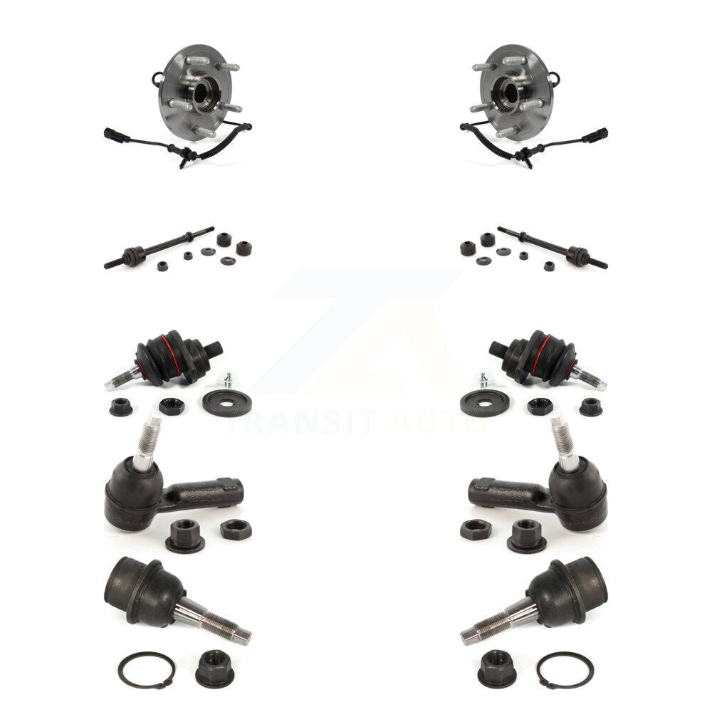Bearing Upper Lower Ball Joint Outer Tie Rod Link Front Kit (10Pc) For Ram 1500