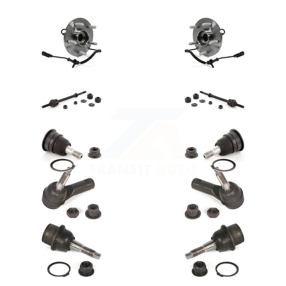 Bearing Upper Lower Ball Joint Outer Tie Rod Link Front Kit (10Pc) For Ram 1500