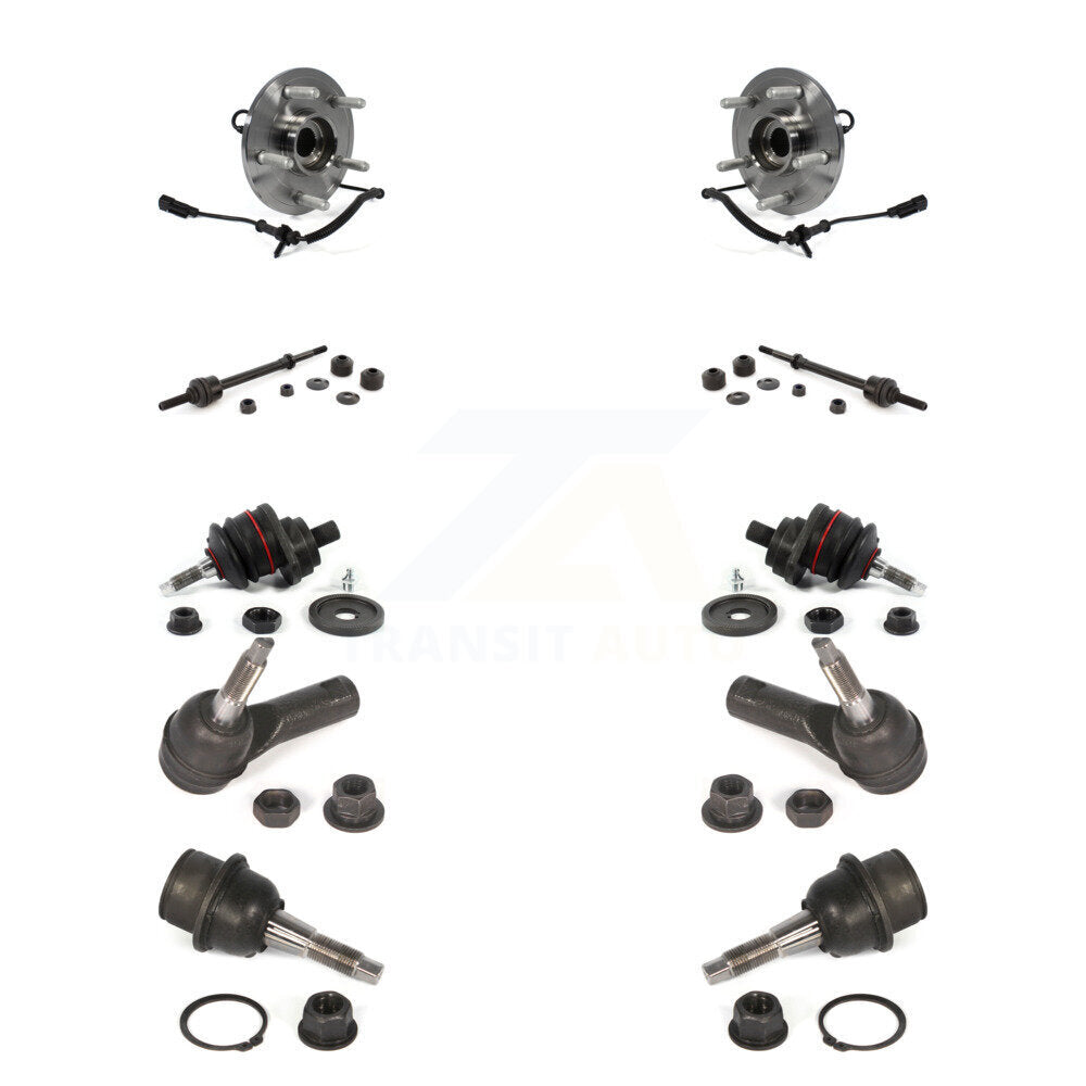 Bearing Upper Lower Ball Joint Outer Tie Rod Link Front Kit (10Pc) For Ram 1500