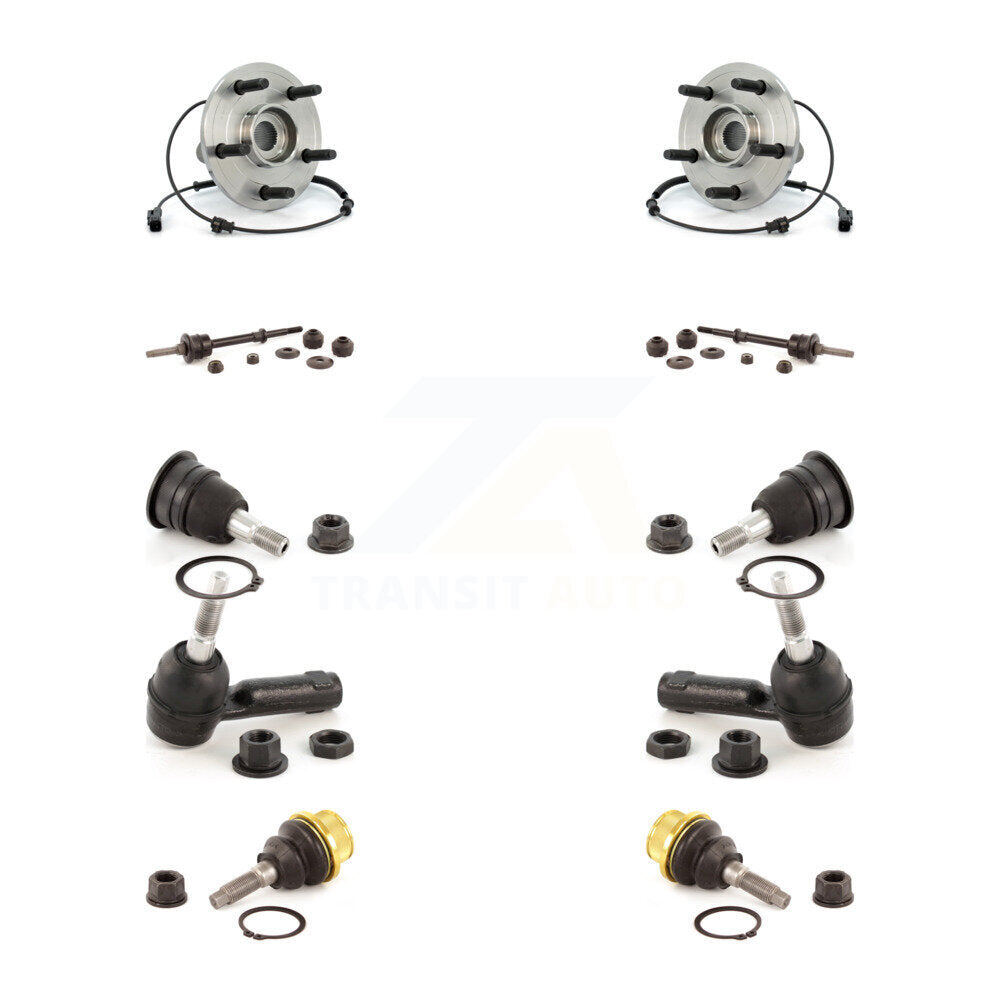 Bearing Upper Lower Ball Joint Outer Tie Rod Link Front Kit (10Pc) For Dodge Ram