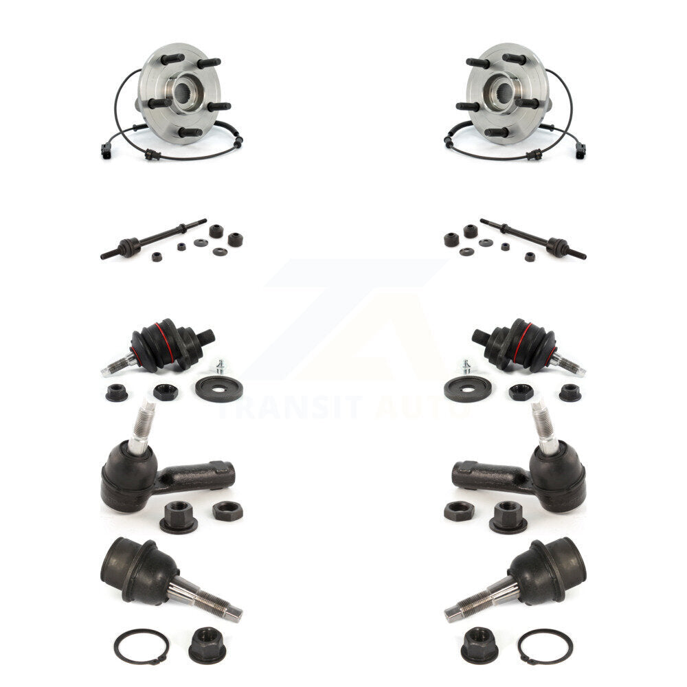 Bearing Upper Lower Ball Joint Outer Tie Rod Link Front Kit (10Pc) For Ram 1500