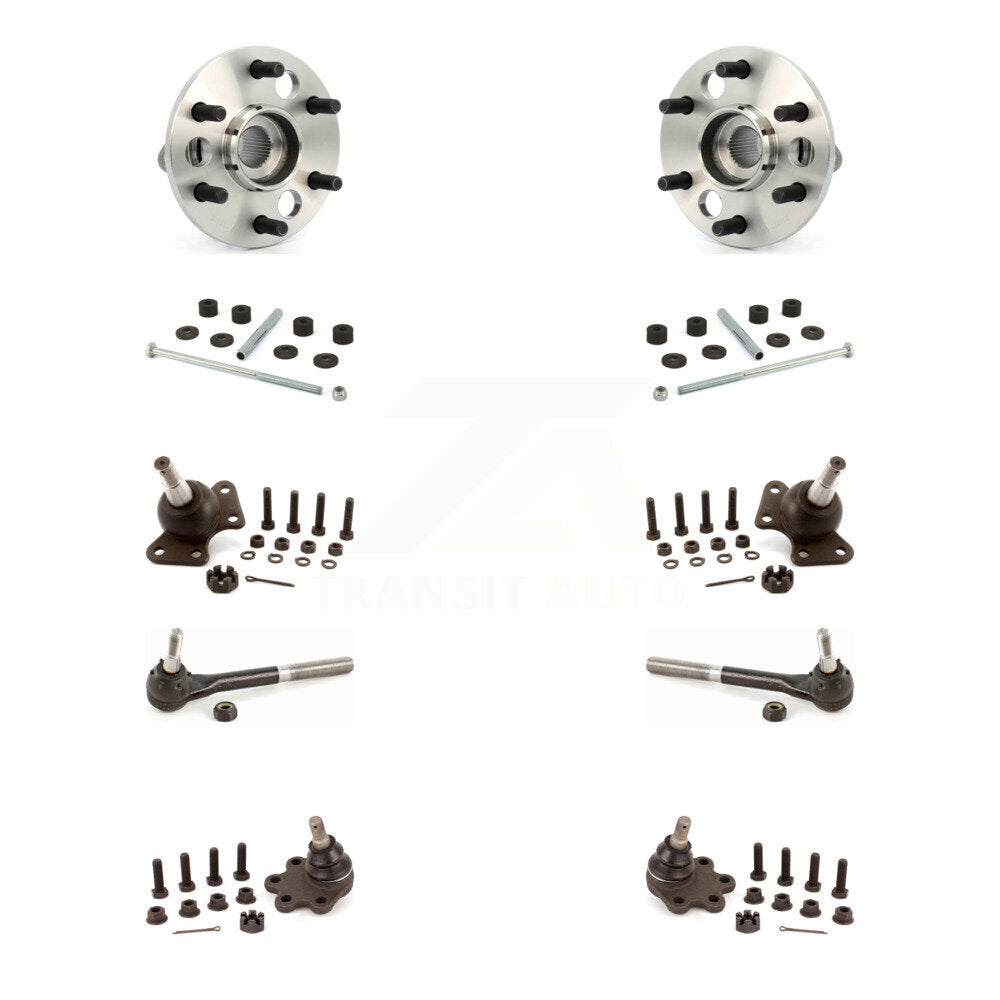 Bearing Upper Lower Ball Joint Outer Tie Rod Link Front Kit (10Pc) For K2500 GMC