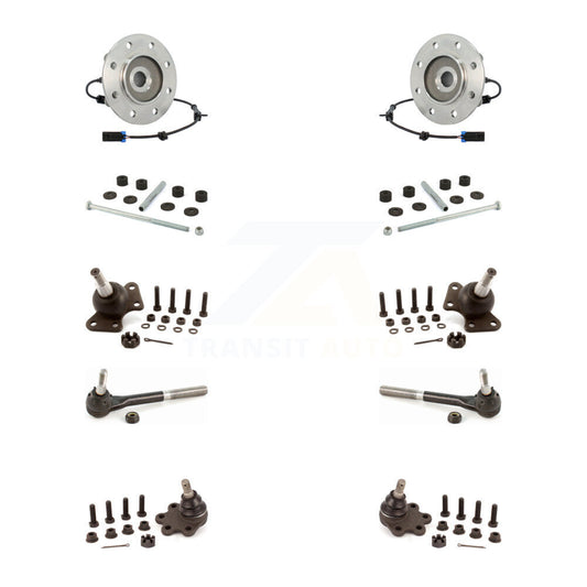 Bearing Upper Lower Ball Joint Outer Tie Rod Link Front Kit (10Pc) For K3500 GMC