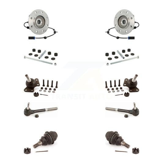 Bearing Upper Lower Ball Joint Outer Tie Rod Link Front Kit (10Pc) For K3500 GMC
