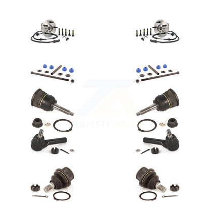 Hub Bearing Upper Lower Ball Joint Outer Tie Rod Link Front Kit (10Pc) For Ford