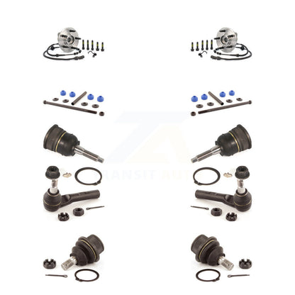 Hub Bearing Upper Lower Ball Joint Outer Tie Rod Link Front Kit (10Pc) For Ford