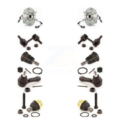 Hub Bearing Upper Lower Ball Joint Outer Tie Rod End Sway Bar Link Front Kit For
