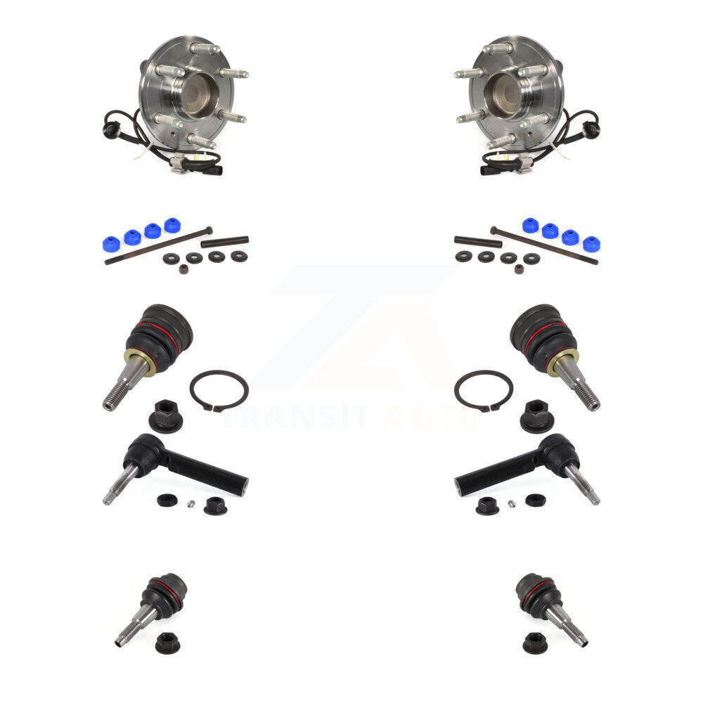 Bearing Upper Lower Ball Joint Outer Tie Rod Link Front Kit (10Pc) For Chevrolet