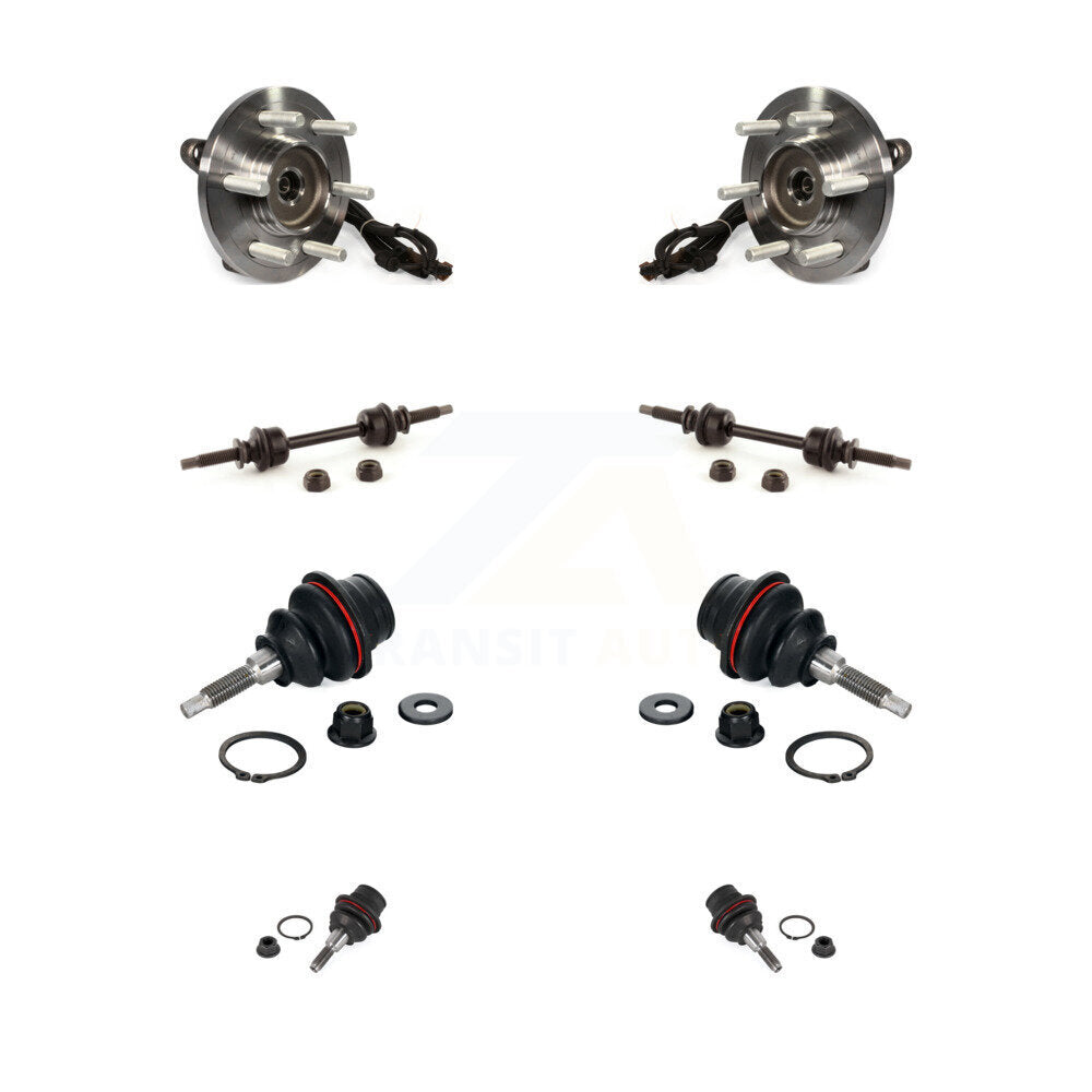 Bearing Upper Lower Ball Joint Sway Bar Stabilizer Link Front Kit For Ford F-150