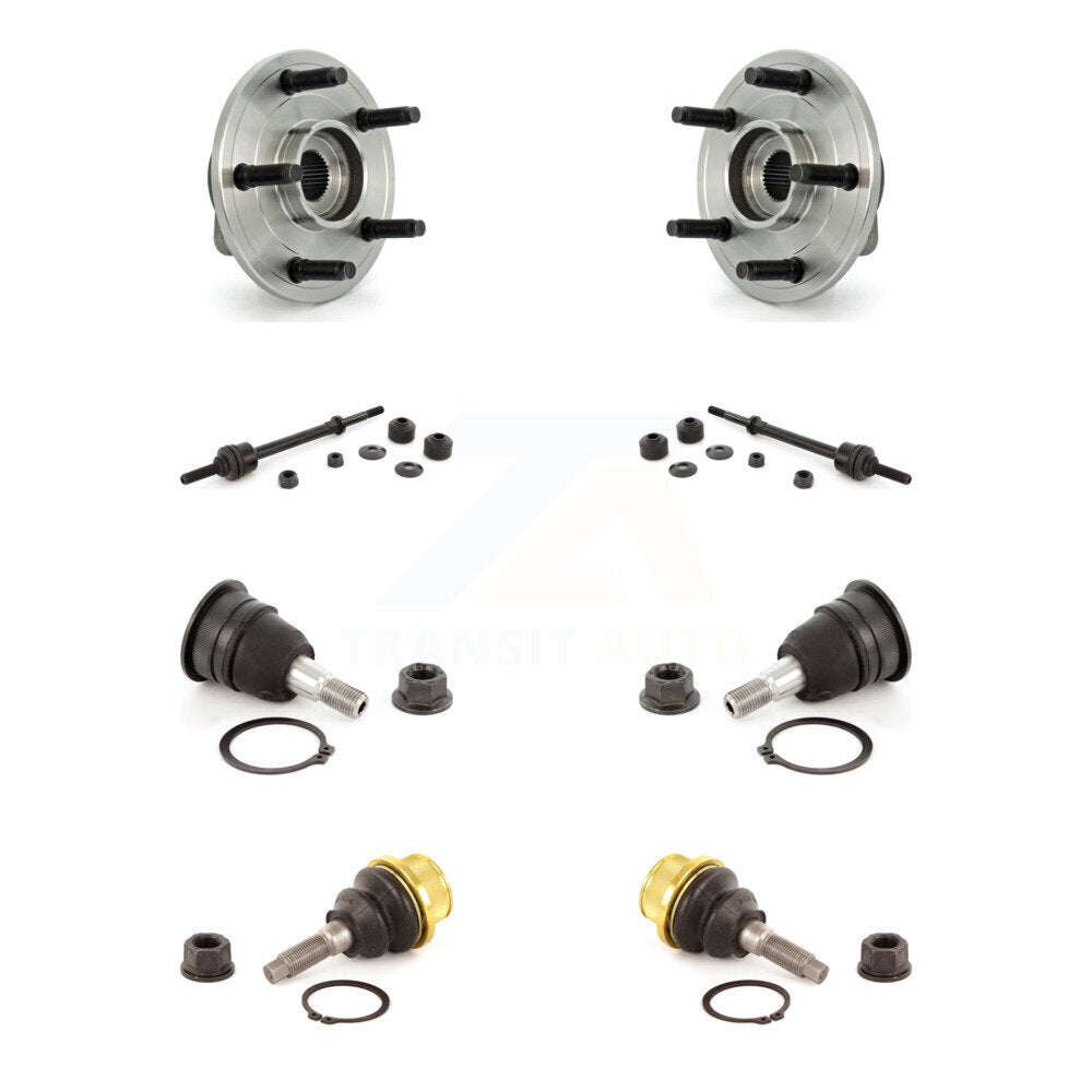 Hub Bearing Upper Lower Ball Joint & Sway Bar Link Front Kit For Dodge Ram 1500