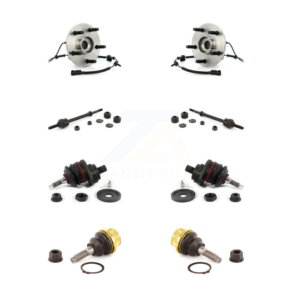 Hub Bearing Upper Lower Ball Joint & Sway Bar Link Front Kit For Dodge Ram 1500