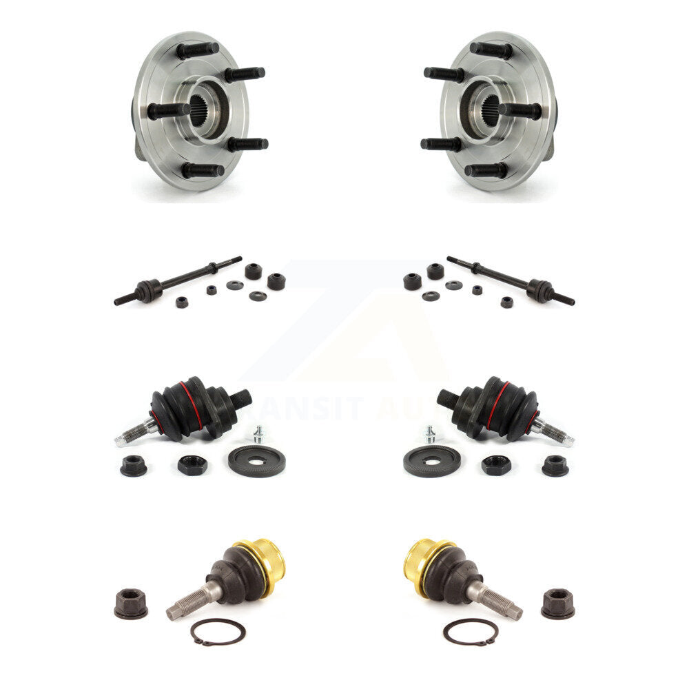 Hub Bearing Upper Lower Ball Joint & Sway Bar Link Front Kit For Dodge Ram 1500