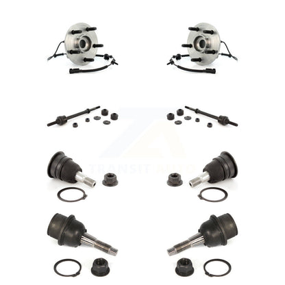Hub Bearing Upper Lower Ball Joint & Sway Bar Link Front Kit For Dodge Ram 1500