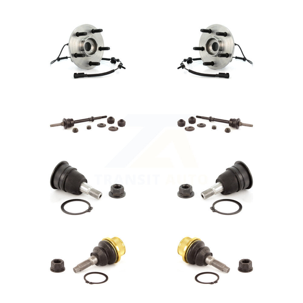 Hub Bearing Upper Lower Ball Joint & Sway Bar Link Front Kit For Dodge Ram 1500